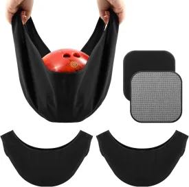 3 Pcs Bowling Ball Polisher, Washable Microfiber Non-Slip Machine Washable Bowling See-Saw Shammy with Microfiber Towel, for Clean/Storage