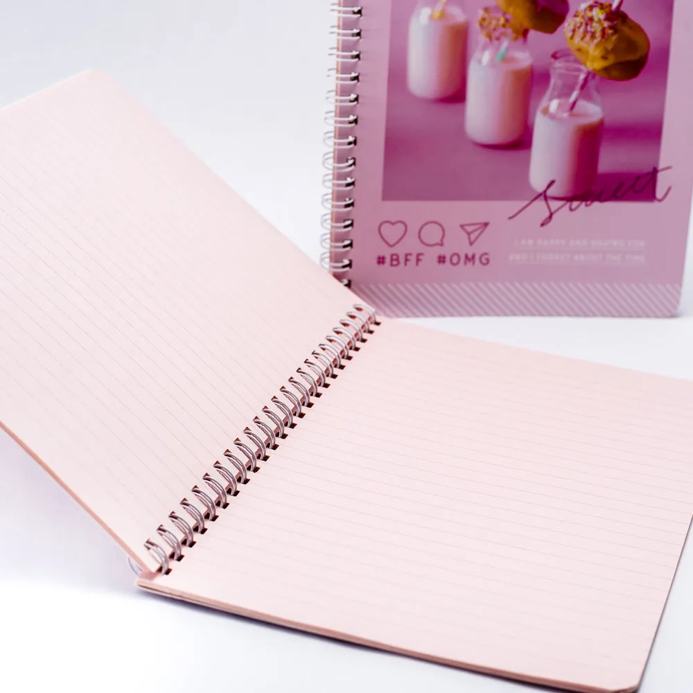 A5 7mm-Ruled Coil Notebook  (40 sheets)