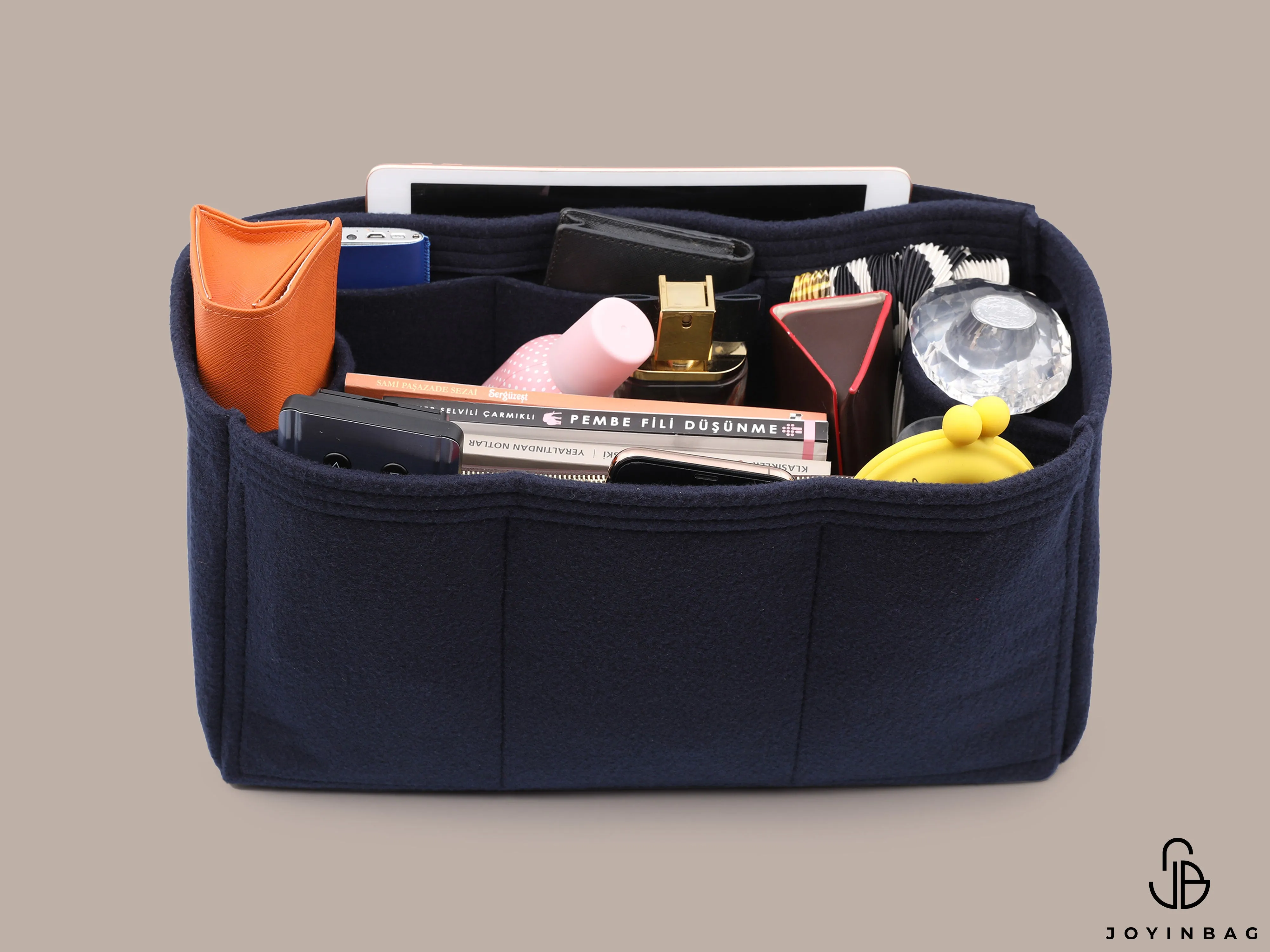 Bag Organizer For Louis Vuitton Keepall Bandoulière 50 Bag with Double Bottle Holders