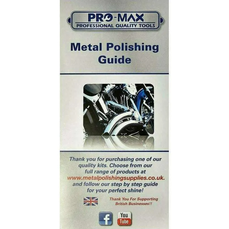Chrome Metal Polishing Kit Fits Car Sander Polisher 6pc 4" x 1" Pro-Max