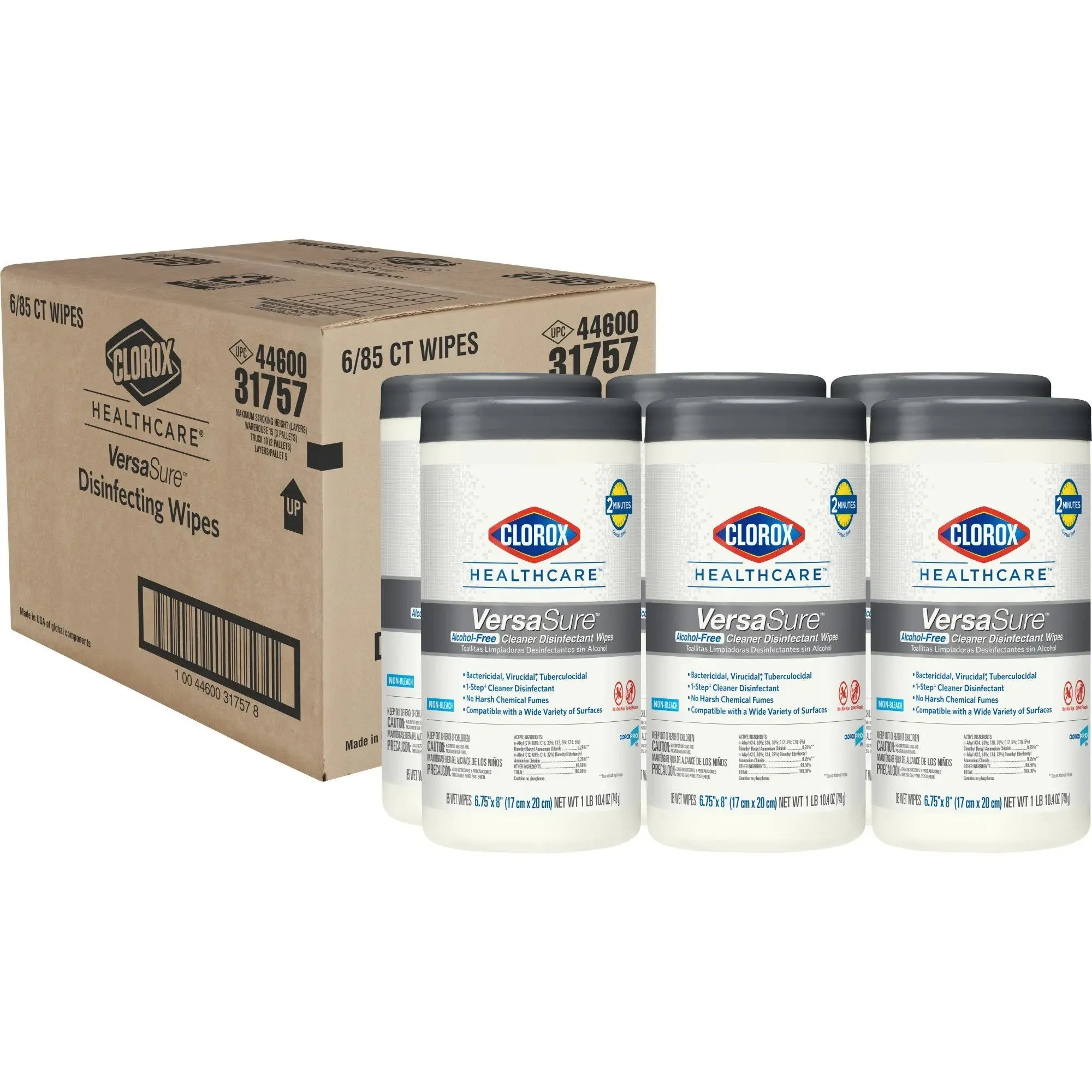 Clorox Healthcare® VersaSure® Cleaner Disinfectant Wipe, Cannister