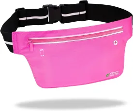 Fitter's Niche UltraSlim Fanny Waist Pack  Water Resistant Bag, Reflective Elastic Belt  Fit 24 to 43inch Waists, Holds Phones up to 6.7inch  Ideal for Indoor & Outdoor Workouts, Exercises & Trips
