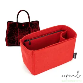Hermes Garden Party Bag Models Organizer Insert, Bag Organizer with Zipper Side Pouch and Single Bottle Holder