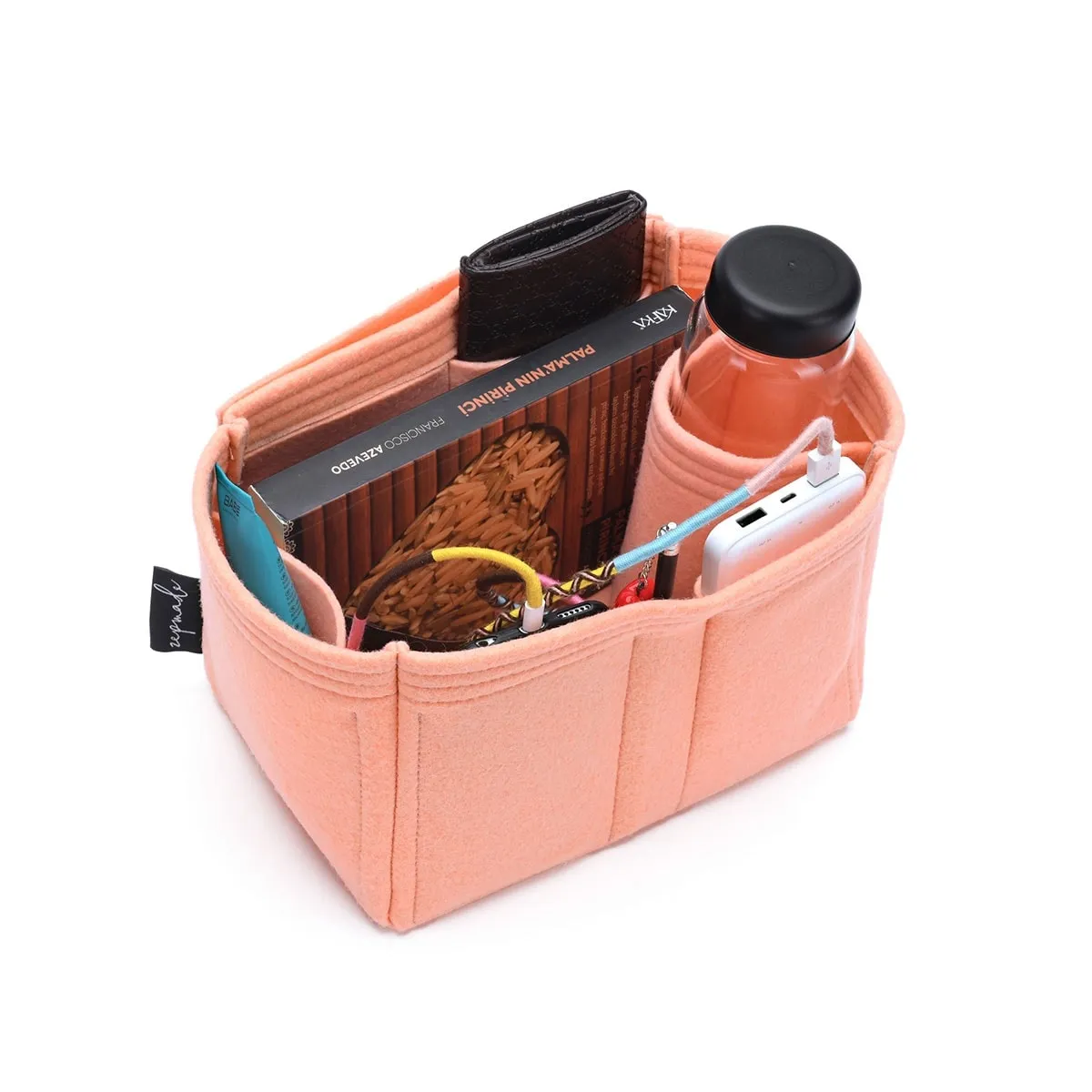 Hermes Toolbox Bag Models Organizer Insert, Bag Organizer with Single Bottle and Pen Holders