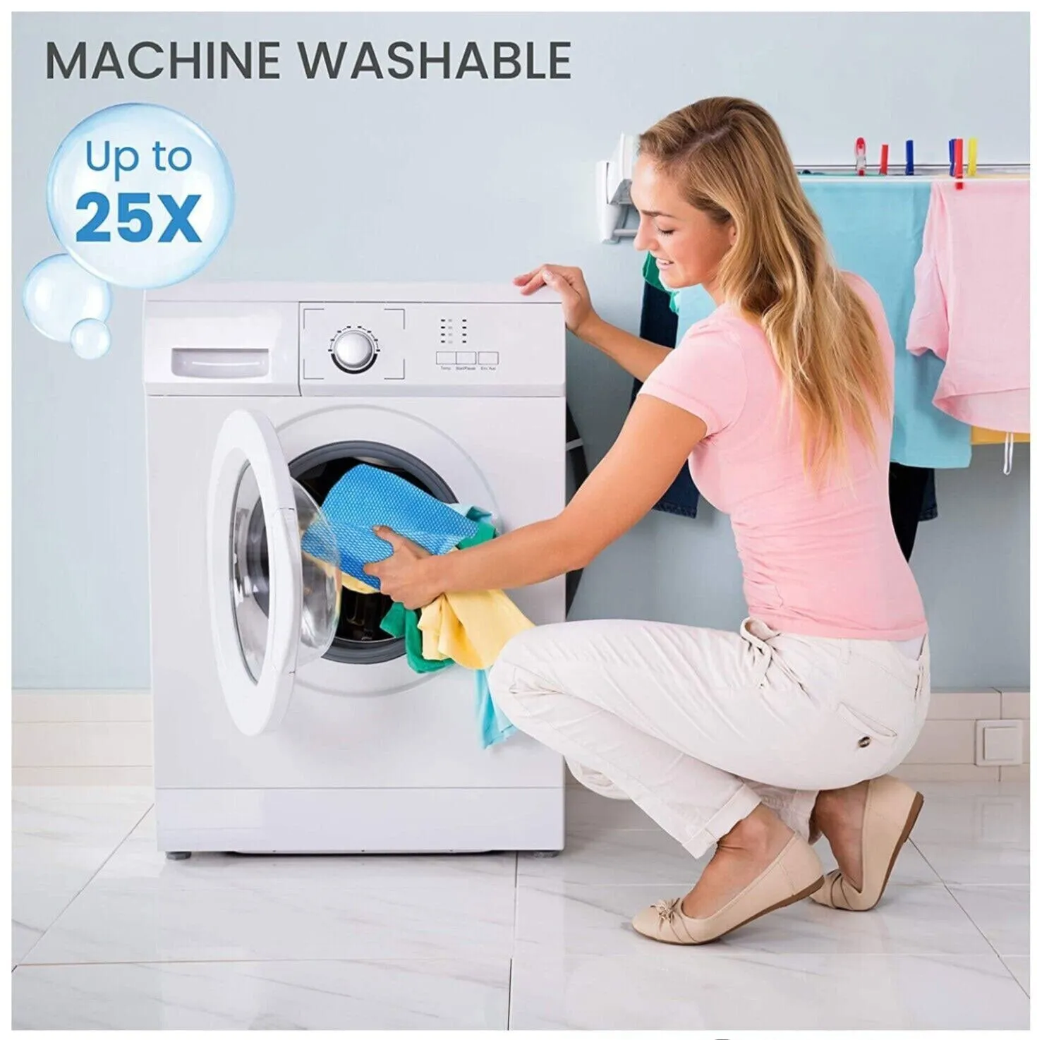 House Care Handy Wipes Multi Purpose Reusable Cleaning Cloth, 8-ct each (5 Pack)