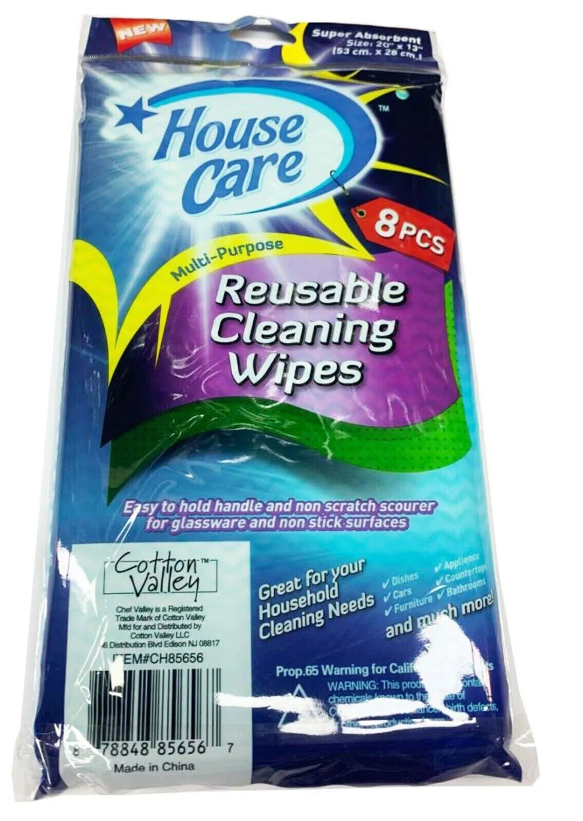 House Care Handy Wipes Multi Purpose Reusable Cleaning Cloth, 8-ct each (5 Pack)