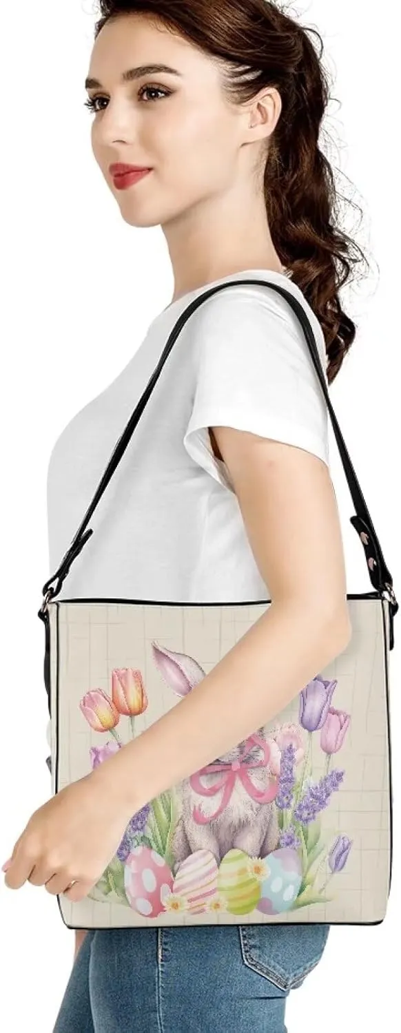 HUGS IDEA Women's Handbag Leather Tote Shoulder Bucket Bags Crossbody Top-handle Bag