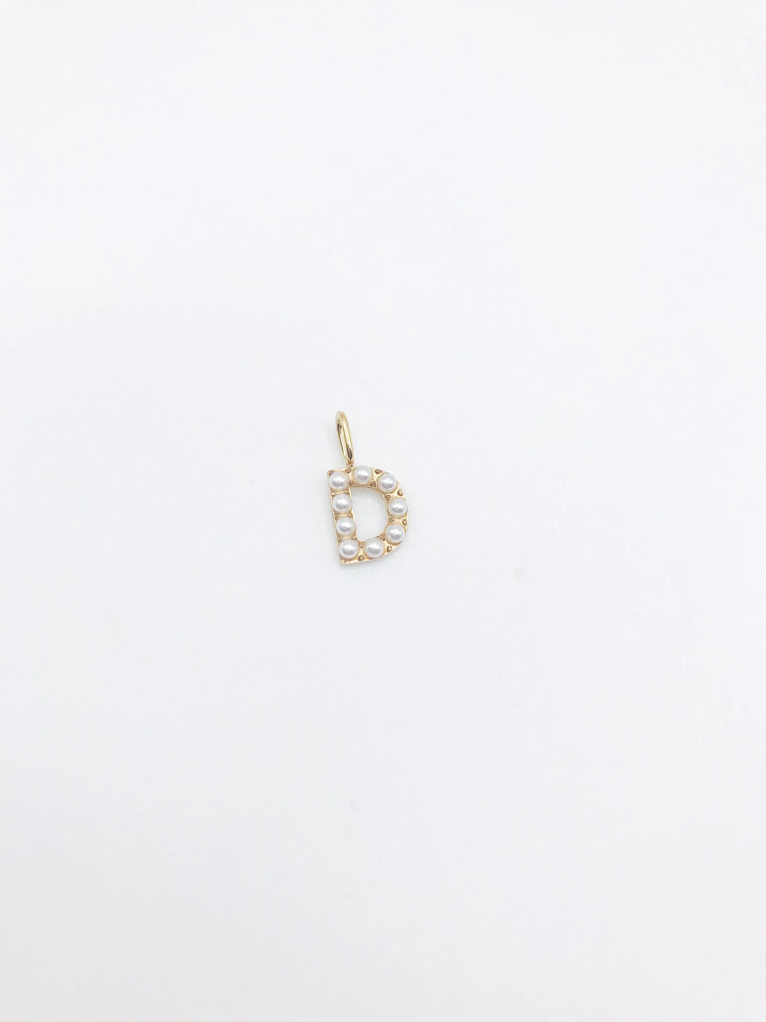 Initial Charm - Pearl Letter Charm