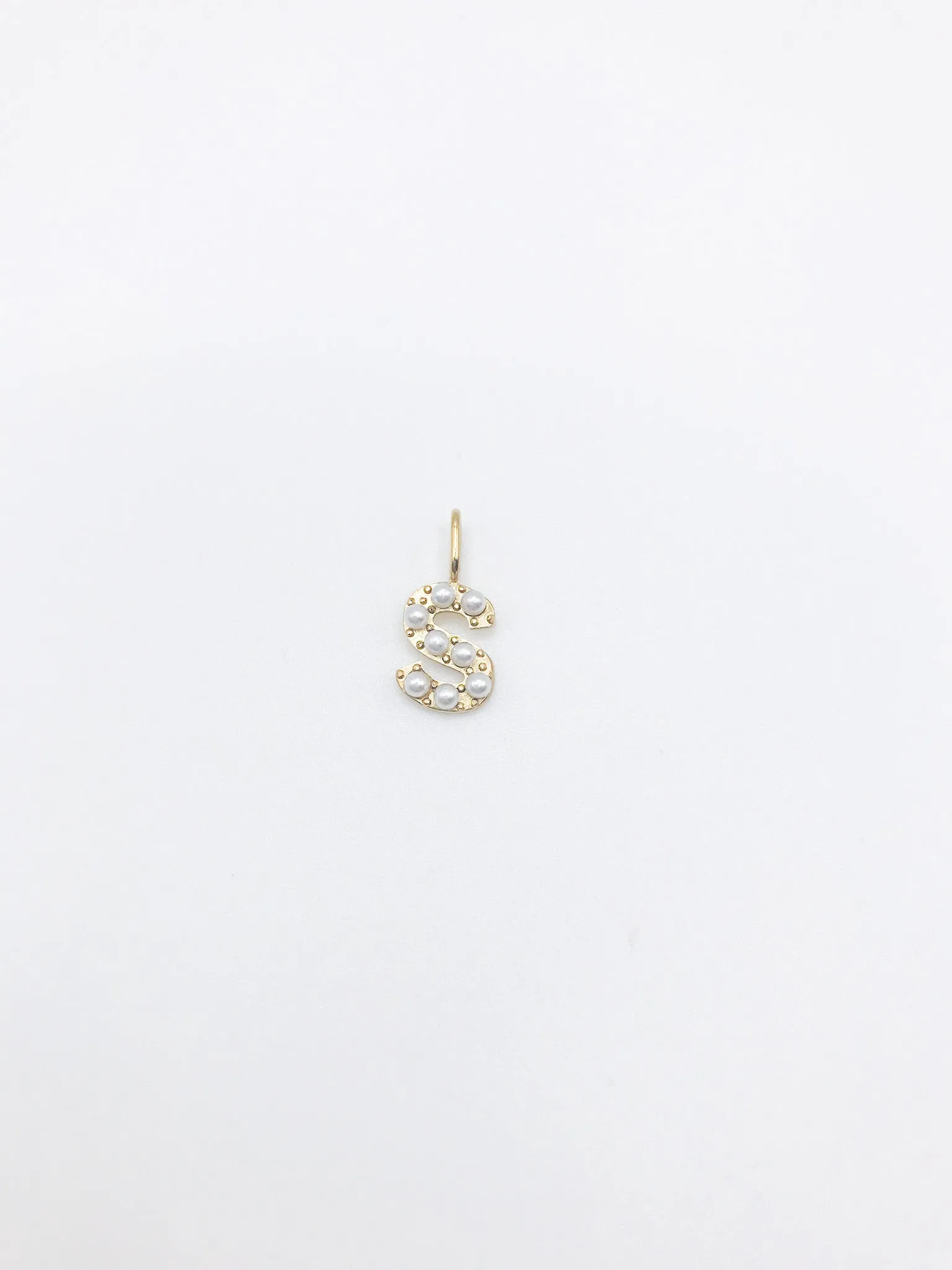 Initial Charm - Pearl Letter Charm