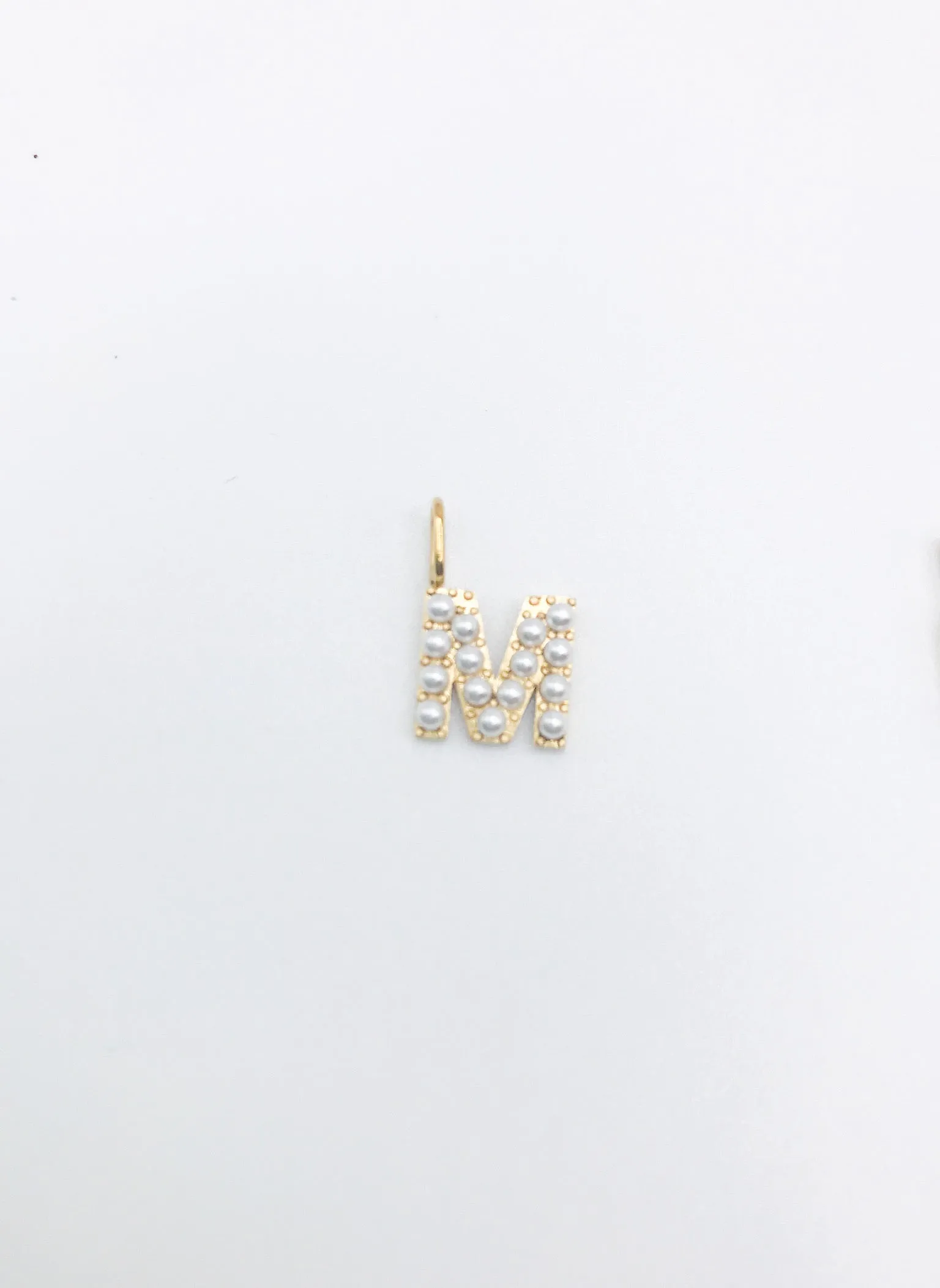 Initial Charm - Pearl Letter Charm