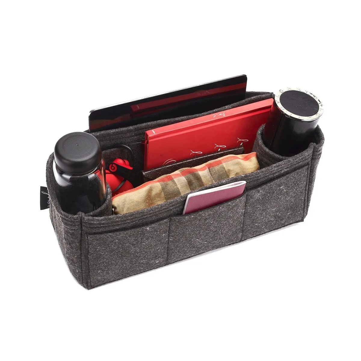 Louis Vuitton All-In Purse Organizer Insert, Bag Organizer with Double Bottle Holders and Exterior Pockets