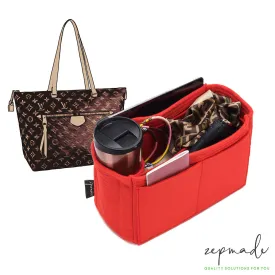 Louis Vuitton Iéna MM Purse Organizer Insert, Bag Organizer with Single Bottle Holder and Exterior Pockets