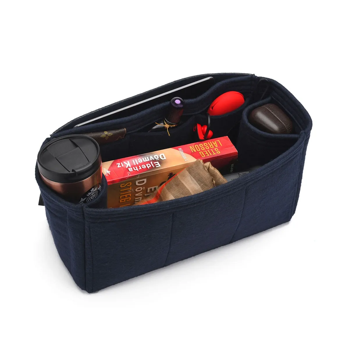 Purse Organizer for Dior Book Tote, Bag Organizer with Double Bottle Holders
