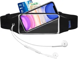 Running Belt for Women Men, Fanny Pack, Belt Bag, Money Belt, Waterproof Workout Waist Pouch Phone Holder with Touchscreen, Gym Running Gift Gear Accessories fits Phones UP to 6.5"