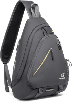 SKYSPER Sling Laptop Bag (Up to 13 Inch) - 18L Crossbody Sling Backpack Travel Shoulder Bag Hiking Daypack for Men Women(Darkgrey)