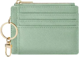 Sodsay Card Case Slim Front Pocket Wallet for Women Credit Card Holder with Keychain