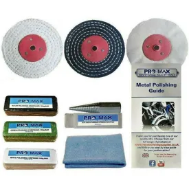Steel & Stainless Steel 8pc Car Sander Polisher Metal Polishing Kit 4" - Pro-Max