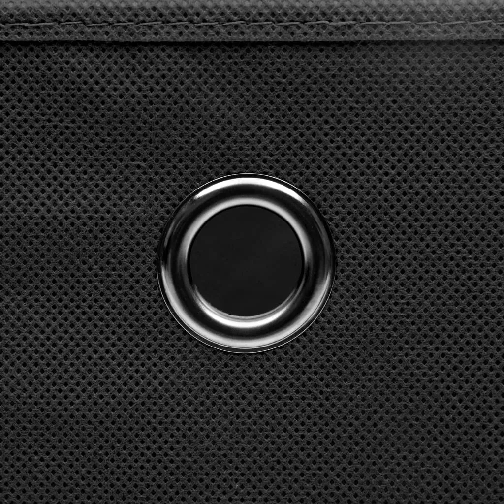 Storage Boxes with Covers 4 pcs 28x28x28 cm Black