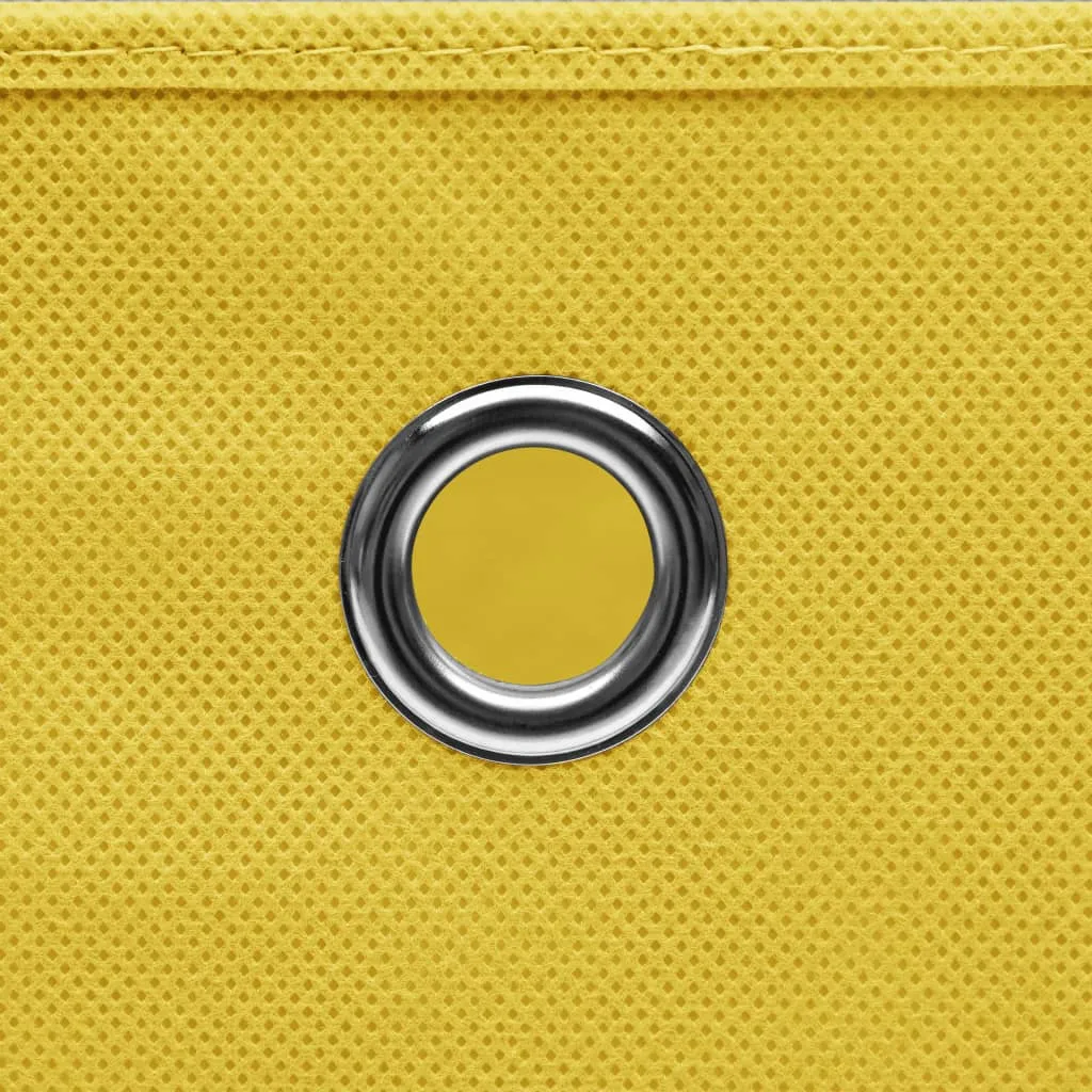 Storage Boxes with Covers 4 pcs 28x28x28 cm Yellow
