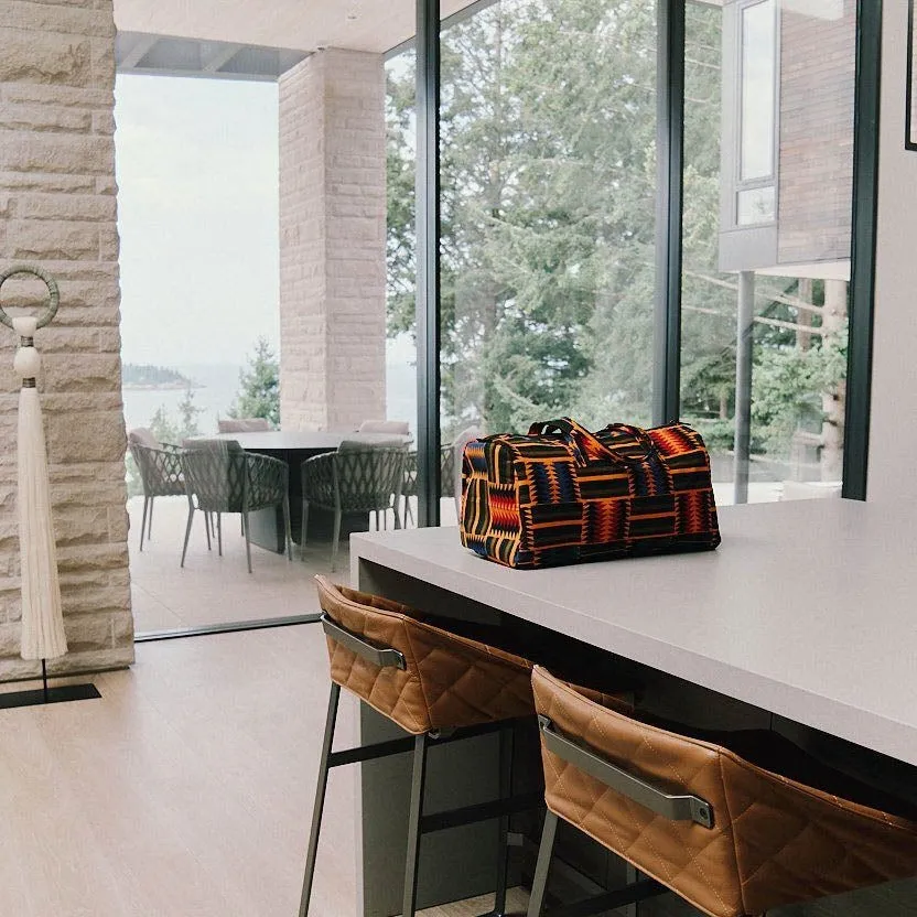 The Weekender Bag | Green Stripes