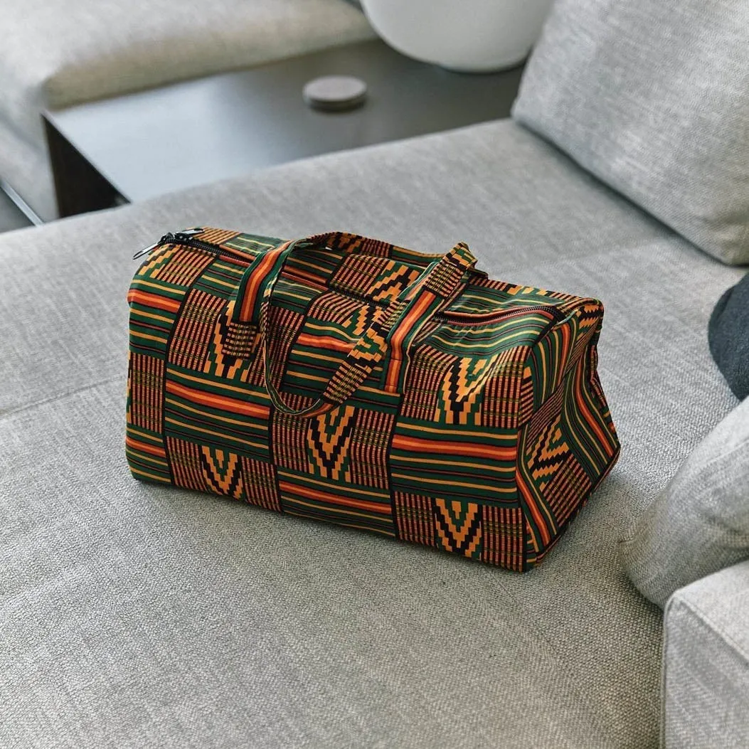 The Weekender Bag | Green Stripes
