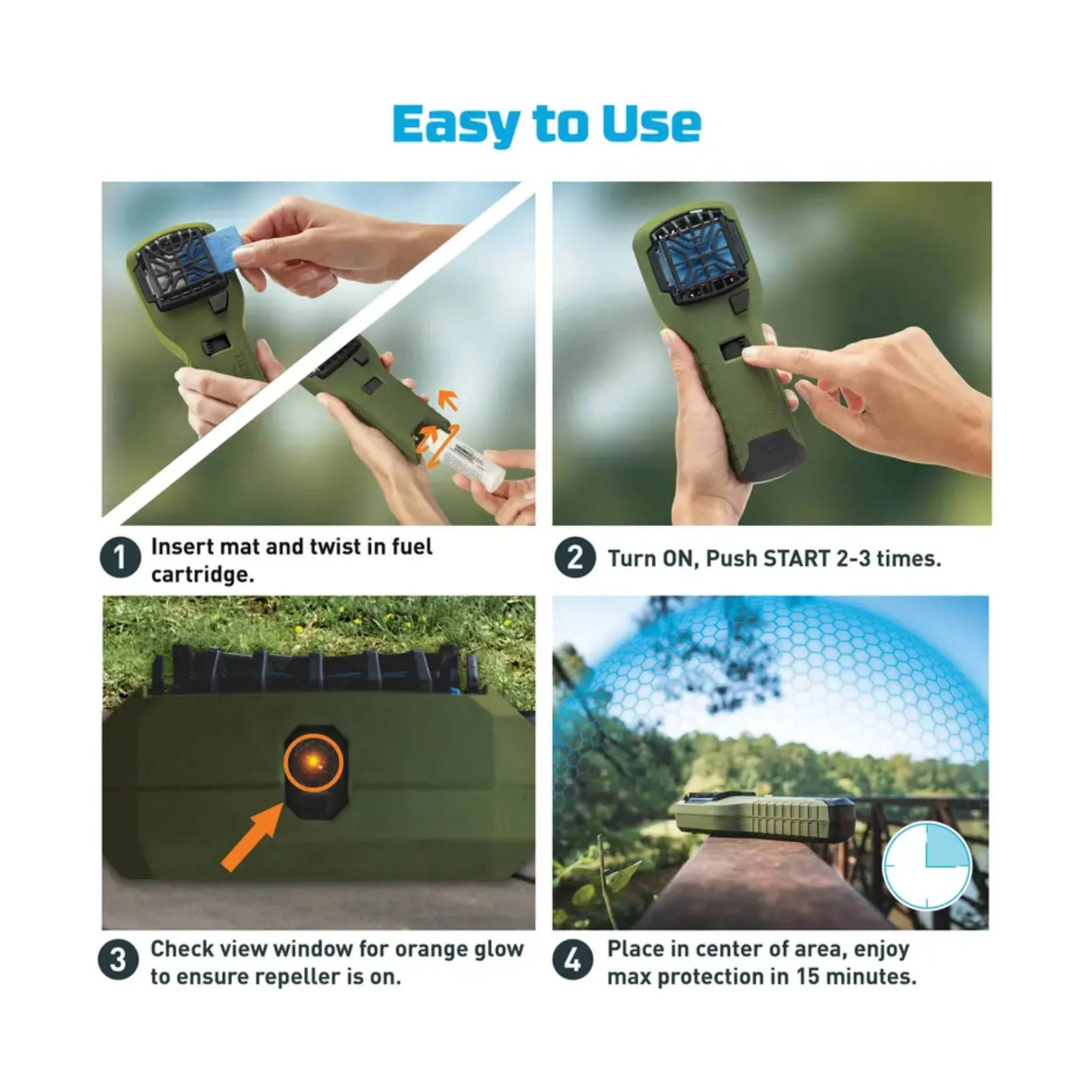 Thermacell Portable Mosquito Repeller Field - Green