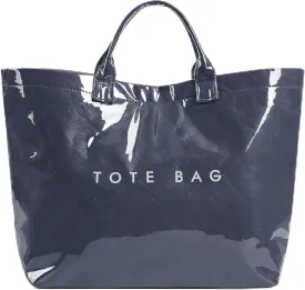Tote Bag for Women,Large Work Tote Bag Clear Plastic Handbag PVC Letter Printed Bag Kraft Paper Hobo Bag with Handle