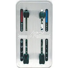 Vintage Air Gen II Climate Control Panel 4 Lever Vertical 4-3/4 x 2-1/2" Rectangle -" Dash - Aluminum