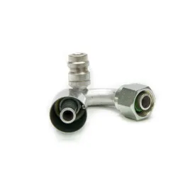 Vintage Air Hose End Fitting 135 Degree 8 AN Hose Crimp to 8 AN Female O-Ring - Charge Port